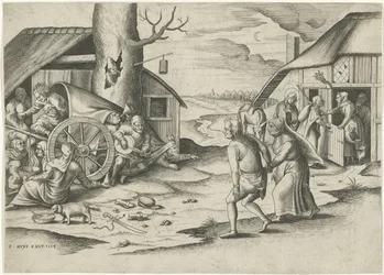 Maria en Jozef bij een herberg
