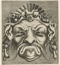 Masker met twee slangen die uit de oogkassen kijken