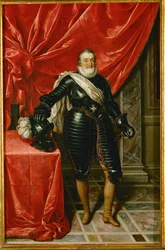 Henri IV, koning van Frankrijk, in harnas ...