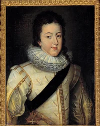 Portret van Lodewijk XIII, koning van Frankrijk en Navarra (1601-1643) ten tijde van zijn huwelijk in 1616