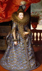 Portret van Margherita van Savoye, door Frans Pourbus de Jongere