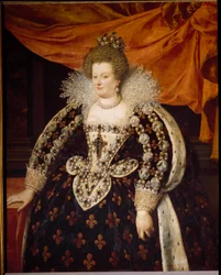 Portret van Marie de Medicis (1573 - 1642), vrouw van Hendrik IV en moeder van Lodewijk XIII