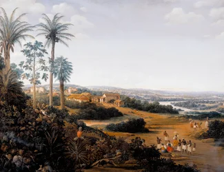 Serinhaem dorp in Brazilië of Het huis van een suikerrietplanter in Brazilië