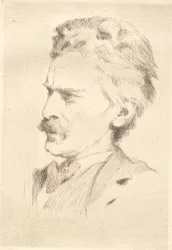 Portret van xylograaf F. Hendriksen