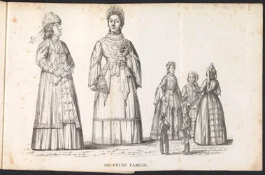 Reuzenfiguren in de optocht voor de Heilige Rombout, 1825