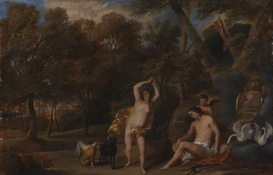 Venus treurt om de gedode Adonis