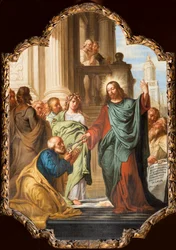 Parochiekerk (Onze-Lieve-Vrouwekerk). Interieur. Schilderij. Frans Ykens.