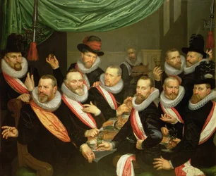 Banket van de officieren en onderofficieren van de burgerwacht van San Jorge