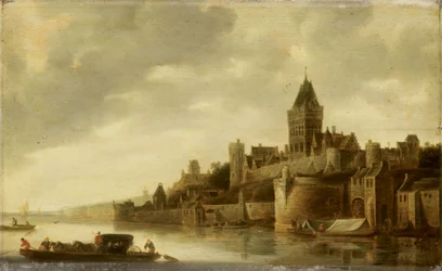 Gezicht op het Valkhof in Nijmegen, ca.1645-1650 (olieverf op paneel)