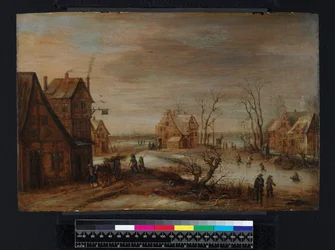 Een dorp in de winter