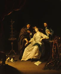 Een dokter die een flauwvallend meisje verzorgt, 1713