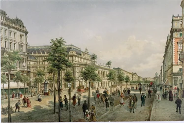 Het Weense Operahuis kort na voltooiing ...