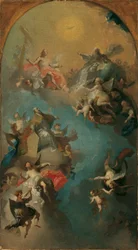 De opname van de heilige Augustinus in de hemel