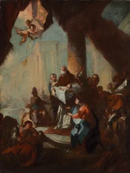 Studie voor „De opdraging van Christus in de tempel” (voor Sint-Ulrich, Wenen)