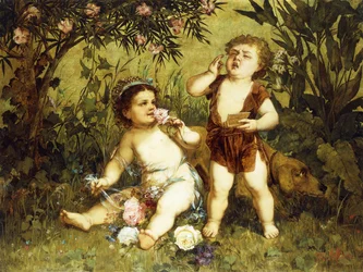 Speelse putti