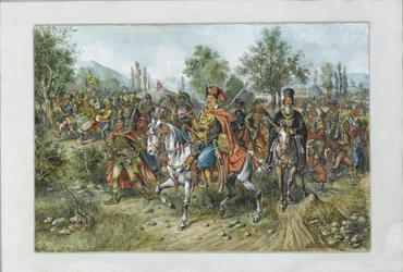 Franz Freiherr von der Trenck en zijn regiment, 1903