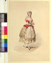 Ida Schuselka-Brüning als plattelandsmeisje in „Maria, de dochter van het regiment“