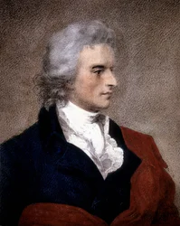 Portret van Friedrich von Schiller (1759 - 1805) naar een schilderij van F. G. von Kugelgen.