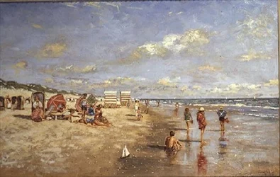 Op het strand