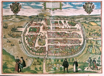 Barth in Pommeren, Duitsland (gravure)