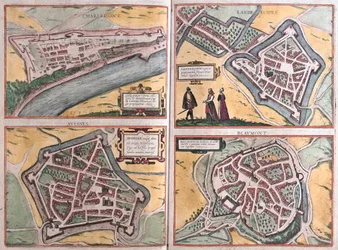 Charlemont, Beaumont, Avesnes en Landrecies, Frankrijk (gravure)