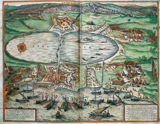 Kaart van Tunis, Tunesië