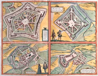 Philippeville, Mariembourg, Chimay en Walcourt, België (gravure)