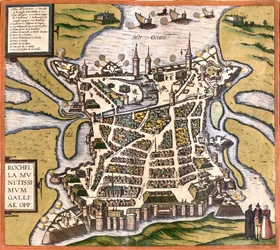 Plan van La Rochelle (Rochella), Frankrijk