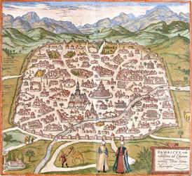 Zicht op Damascus (Damascus), Syrië