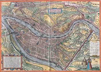Uitzicht op Lyon (Lugdunum), Frankrijk