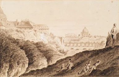 De Hofburg met stadsgracht, kasteelpoort en brug