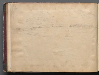 Album met uitzichten van Rome en omgeving, landschapstudies, pagina 03b: Romeins panoramisch uitzicht