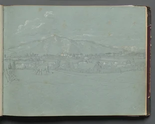 Album met uitzichten van Rome en omgeving, landschapsstudies, pagina 10a: Romeins landschap