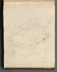 Album met Zichten op Rome en Omgeving, Landschapsstudies, pagina 14a: "Cervera"