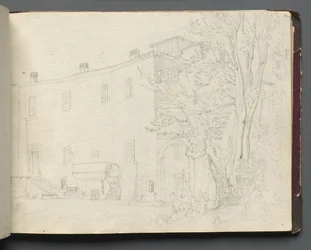 Album met Zichten op Rome en Omgeving, Landschapsstudies, pagina 31a: Romeinse Architectuurstudie