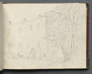 Album met Zichten op Rome en Omgeving, Landschapsstudies, pagina 31a: Romeinse Architectuurstudie