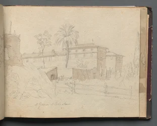 Album met Zichten op Rome en Omgeving, Landschapsstudies, pagina 38a: "St. Giovanni e Paolo, Rome"