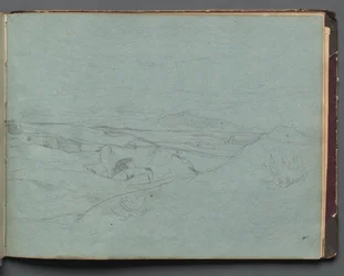 Album met Zichten van Rome en Omgeving, Landschapsstudies, pagina 52a: Romeins Landschap