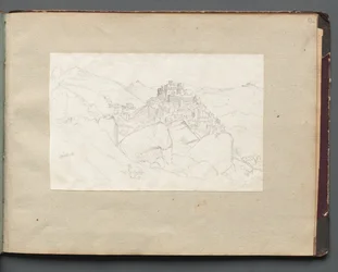 Album met Zichten van Rome en Omgeving, Landschapsstudies, pagina 53a: Vivaro