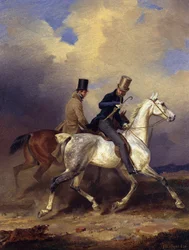 Rit van prins Wilhelm in gezelschap van de kunstenaar