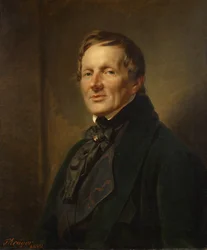 Portret van de beeldhouwer Ludwig Wichmann