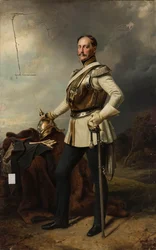 Portret van Nicolaas I Romanov (1796-1855) in een Pruisisch kirasjieruniform
