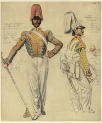 Tamboer-majoor Vasily Kossarev, regimentstrommelaar Kuzma Krassilnikov