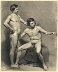 Twee mannelijke naakten