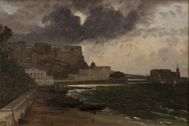 Vanaf de Haven van Napels. Oplopende Storm