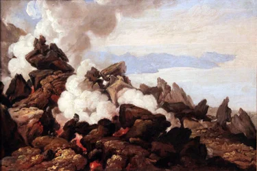 De krater van de Vesuvius