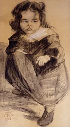 Klein meisje met een witte kraag, 1905