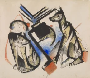 Twee wolven. 1913