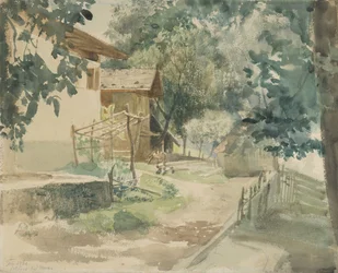 Een Boerderij bij Merano, 1860