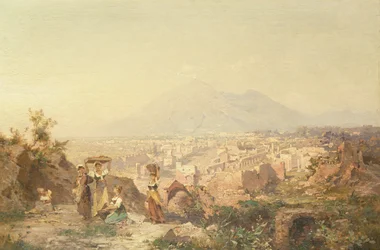 Een uitzicht op Pompeii
